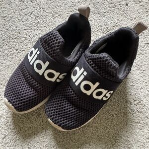 Adidas Kids Black Mesh Slip-On Sneakers